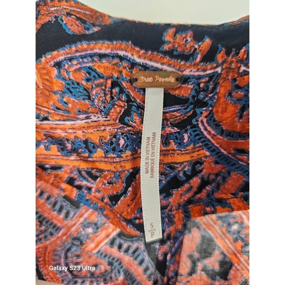 Free People, szS/P, house coat/kimono/ beach cover, paisley - Picture 6 of 7